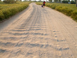 Дорога песчаная как стиральная доска от соленого озера в сторону села Стрелковое